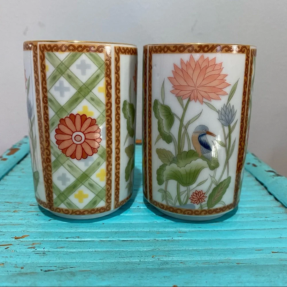 Vintage Pier 1 Imports Made In Japan Juice Glasses Tumblers